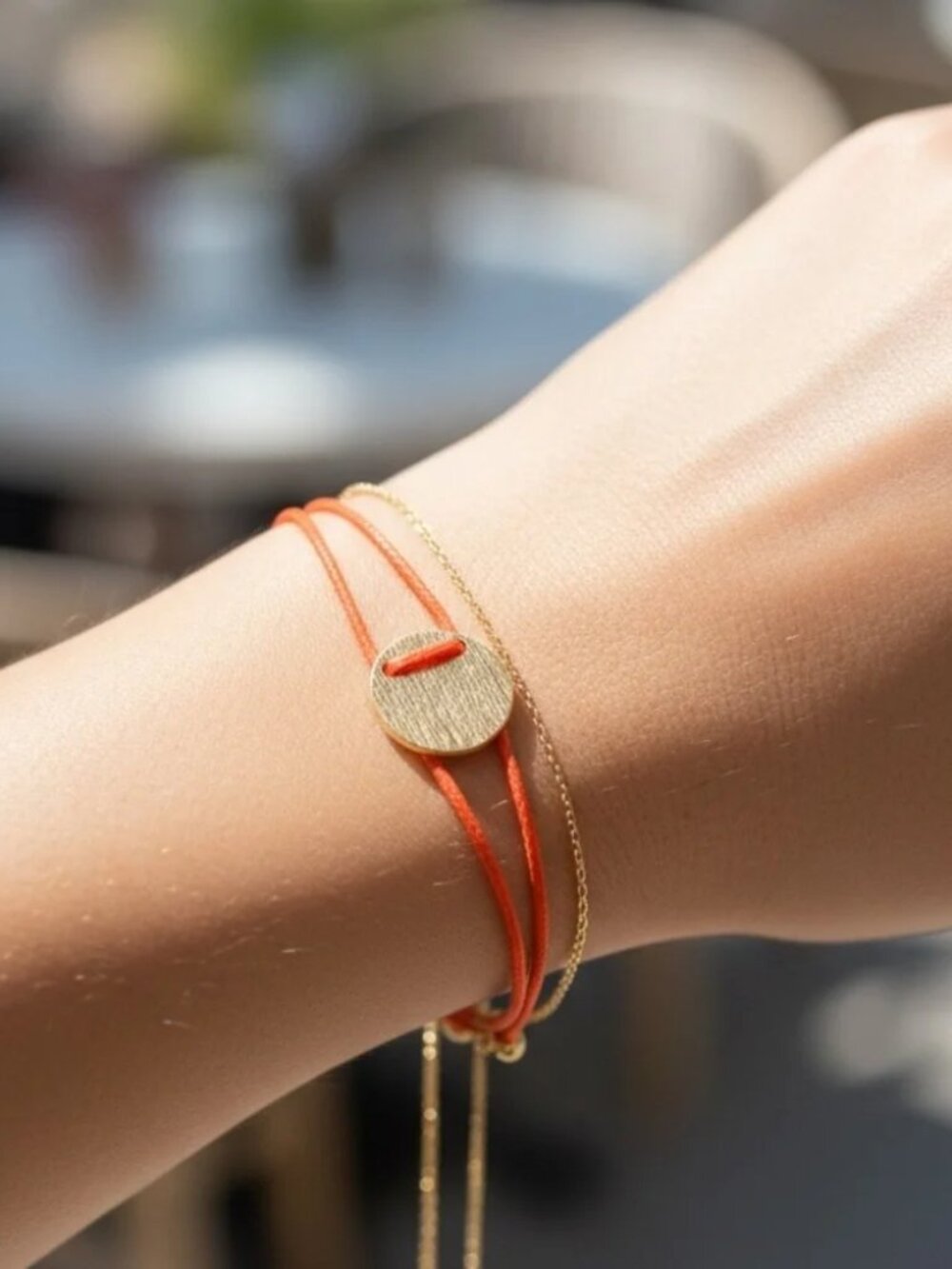 Elegant Gold and red Bracelet